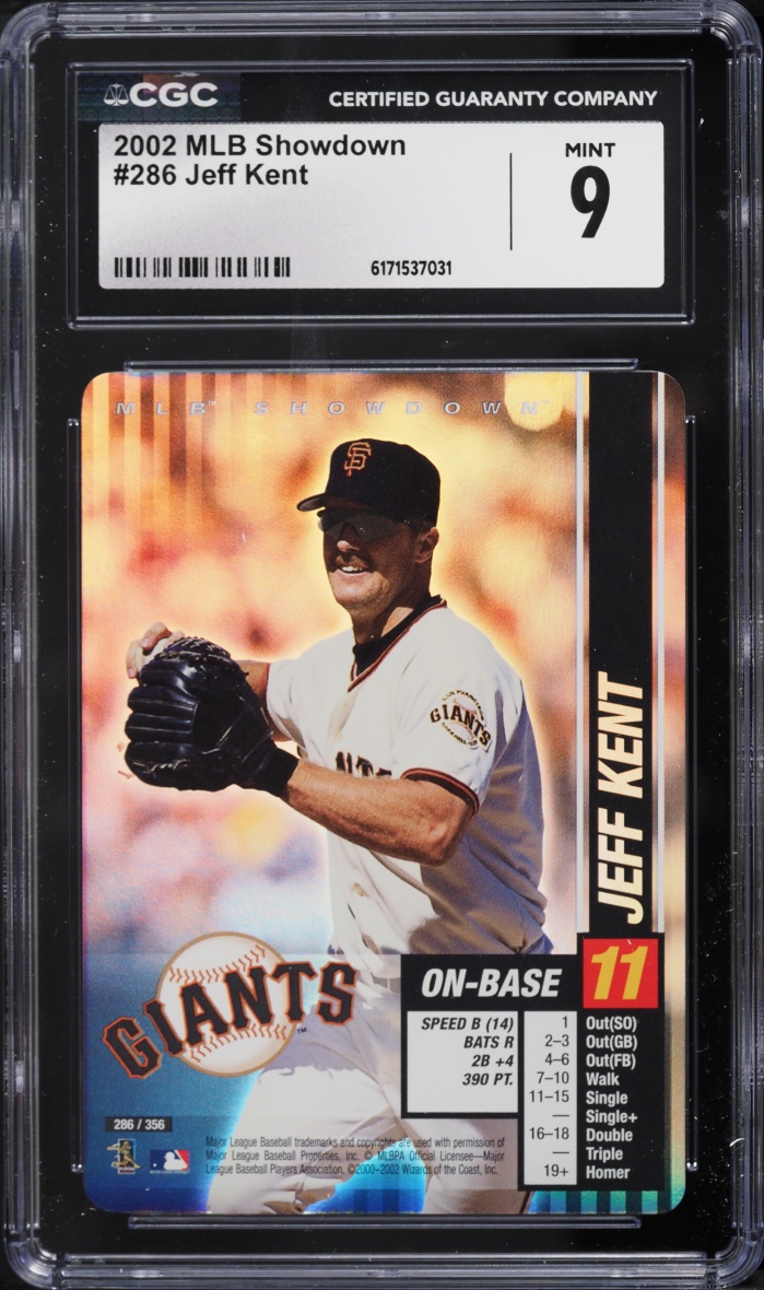 2002 MLB Showdown Jeff Kent #286 CGC 9 MINT
