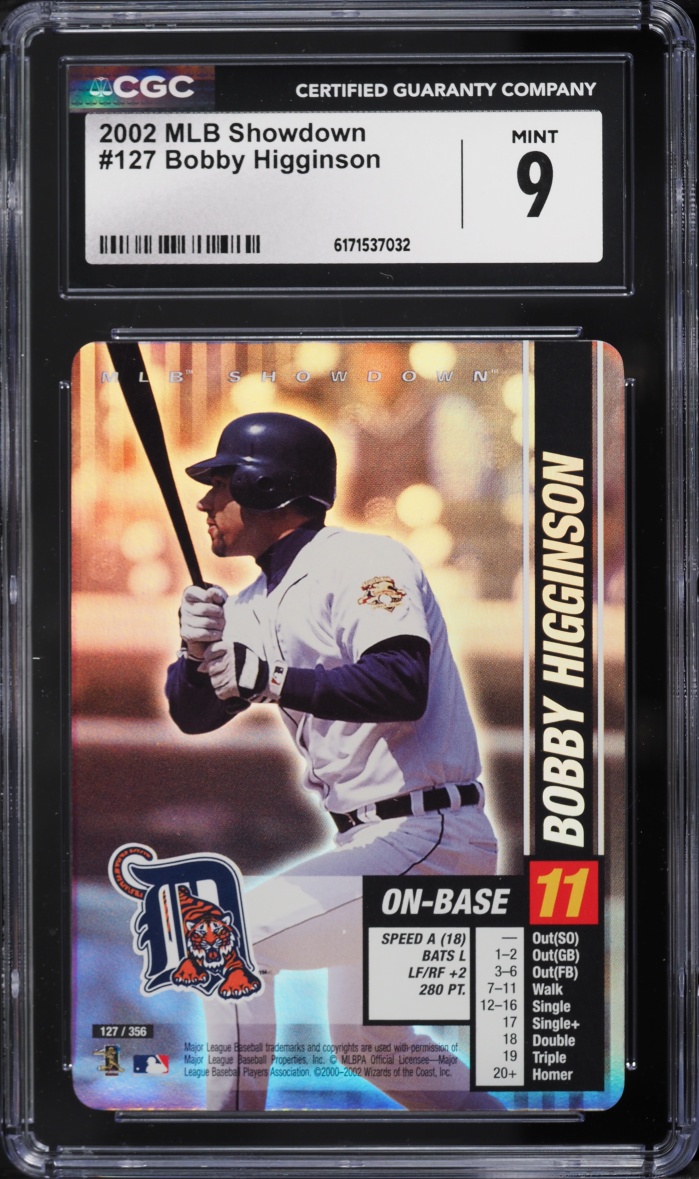2002 MLB Showdown Bobby Higginson #127 CGC 9 MINT