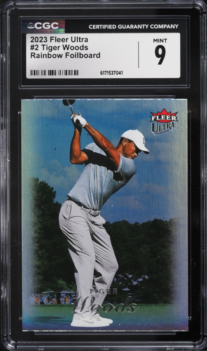 2023 Ultra Rainbow Foilboard Tiger Woods #2 CGC 9 MINT