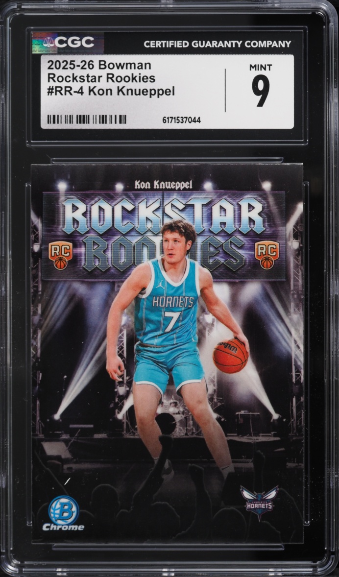 2025 Bowman Chrome Rockstar Kon Knueppel ROOKIE #RR-4 CGC 9 MINT