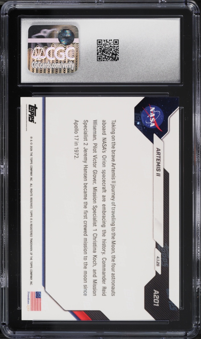 2026 Topps Now Artemis II #A201 CGC 9 MINT