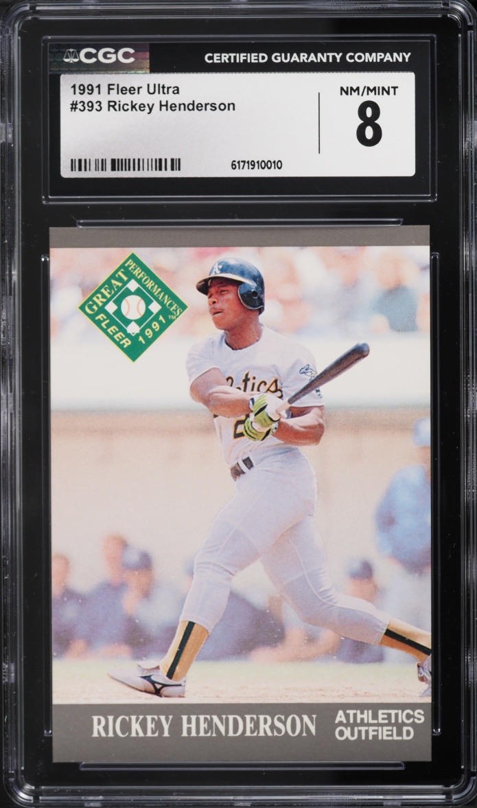 1991 Ultra Rickey Henderson #393 CGC 8 NM-MT