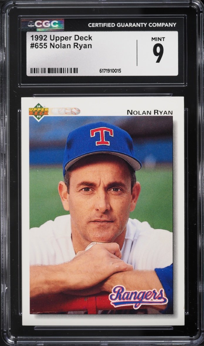 1992 Upper Deck Nolan Ryan #655 CGC 9 MINT
