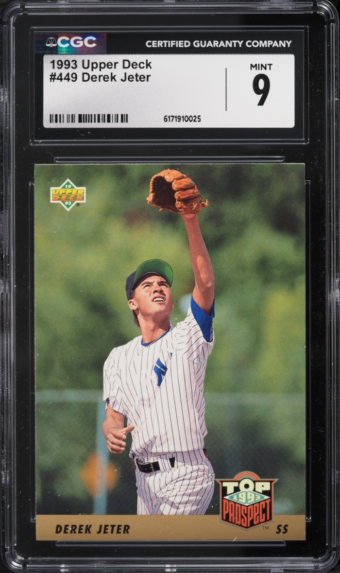 1993 Upper Deck Top Prospect Derek Jeter ROOKIE #449 CGC 9 MINT