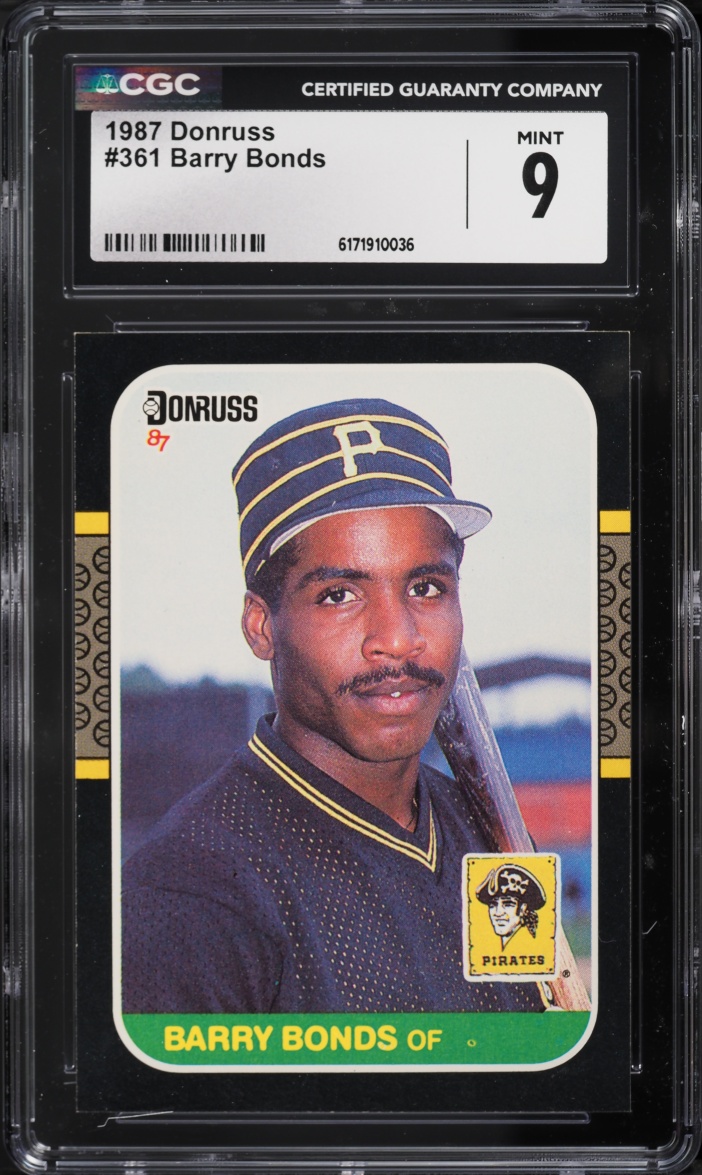 1987 Donruss Barry Bonds ROOKIE #361 CGC 9 MINT