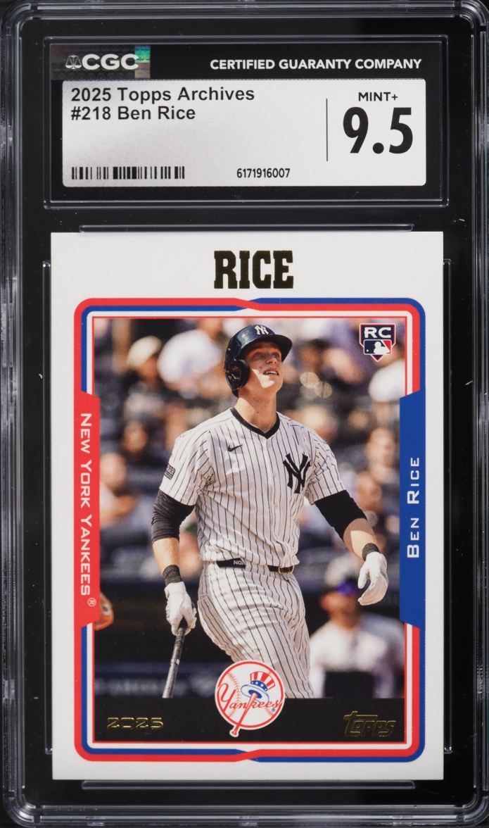 2025 Topps Archives Ben Rice #218 CGC 9.5 MINT+