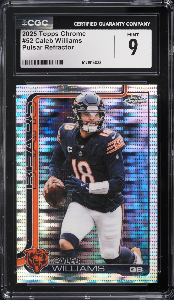 2025 Topps Chrome Pulsar Refractor Caleb Williams #52 CGC 9 MINT