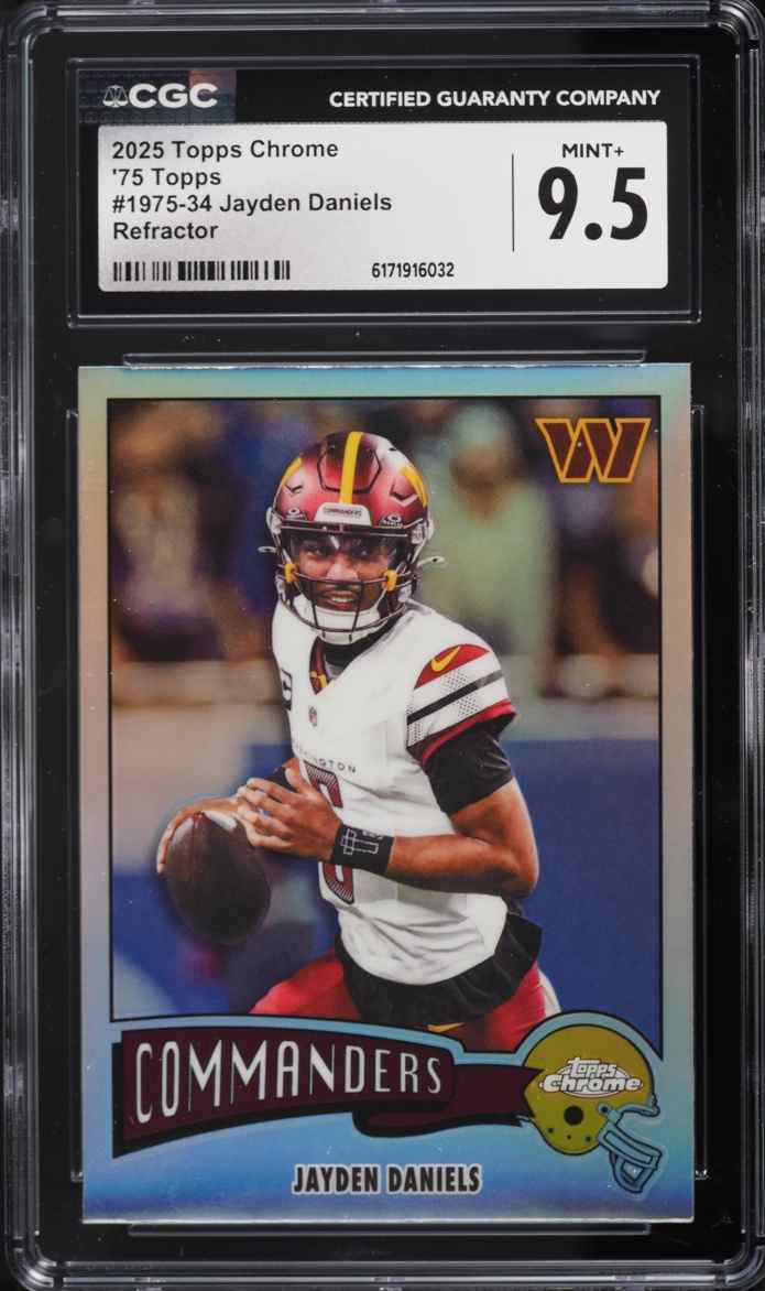 2025 Topps Chrome '75 Refractor Jayden Daniels #1975-34 CGC 9.5 MINT+