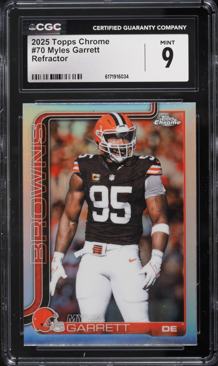 2025 Topps Chrome Refractor Myles Garrett #70 CGC 9 MINT