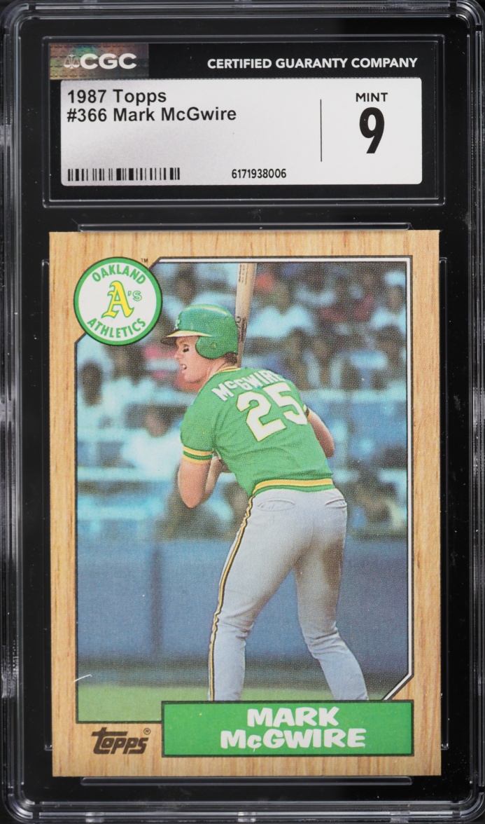 1987 Topps Mark McGwire ROOKIE #366 JSA CGC 9 MINT