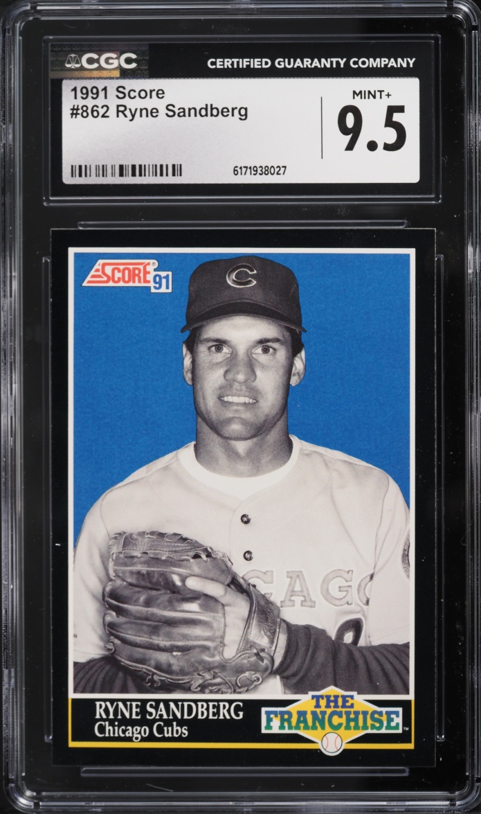 1991 Score The Franchise Ryne Sandberg #862 CGC 9.5 MINT+