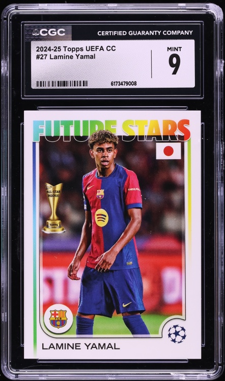 2024 Topps UEFA CC Lamine Yamal #27 CGC 9 MINT