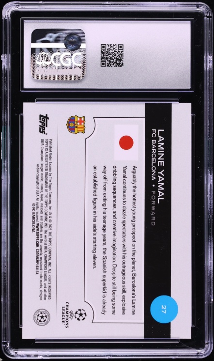 2024 Topps UEFA CC Lamine Yamal #27 CGC 9 MINT