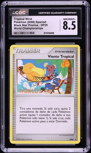 2008 Pokemon Spanish Promo World Championships Tropical Wind #DP25 CGC 8.5 NM-MT+