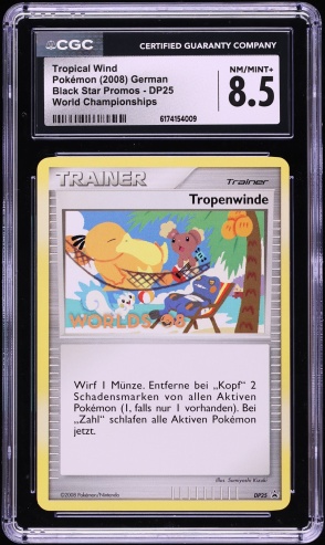 2008 Pokemon German Promo World Championships Tropical Wind #DP25 CGC 8.5 NM-MT+