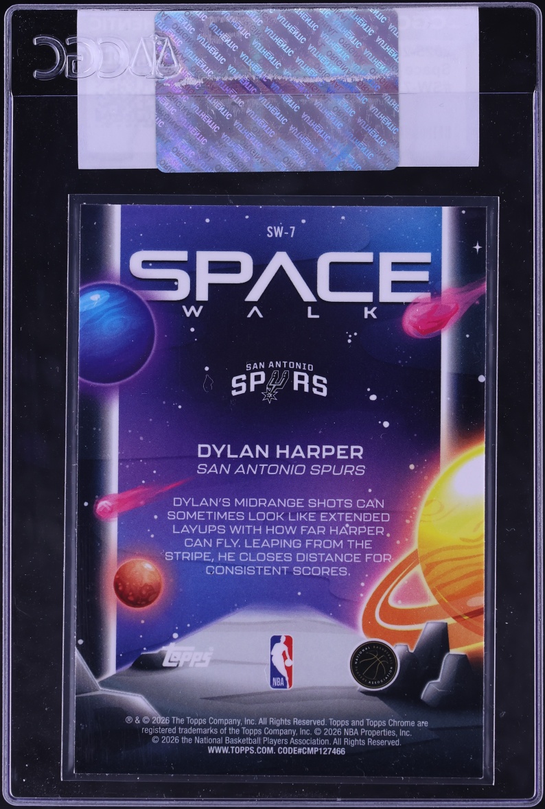 2025 Topps Chrome Cosmic Space Walk Dylan Harper ROOKIE #SW-7 CGC AUTH