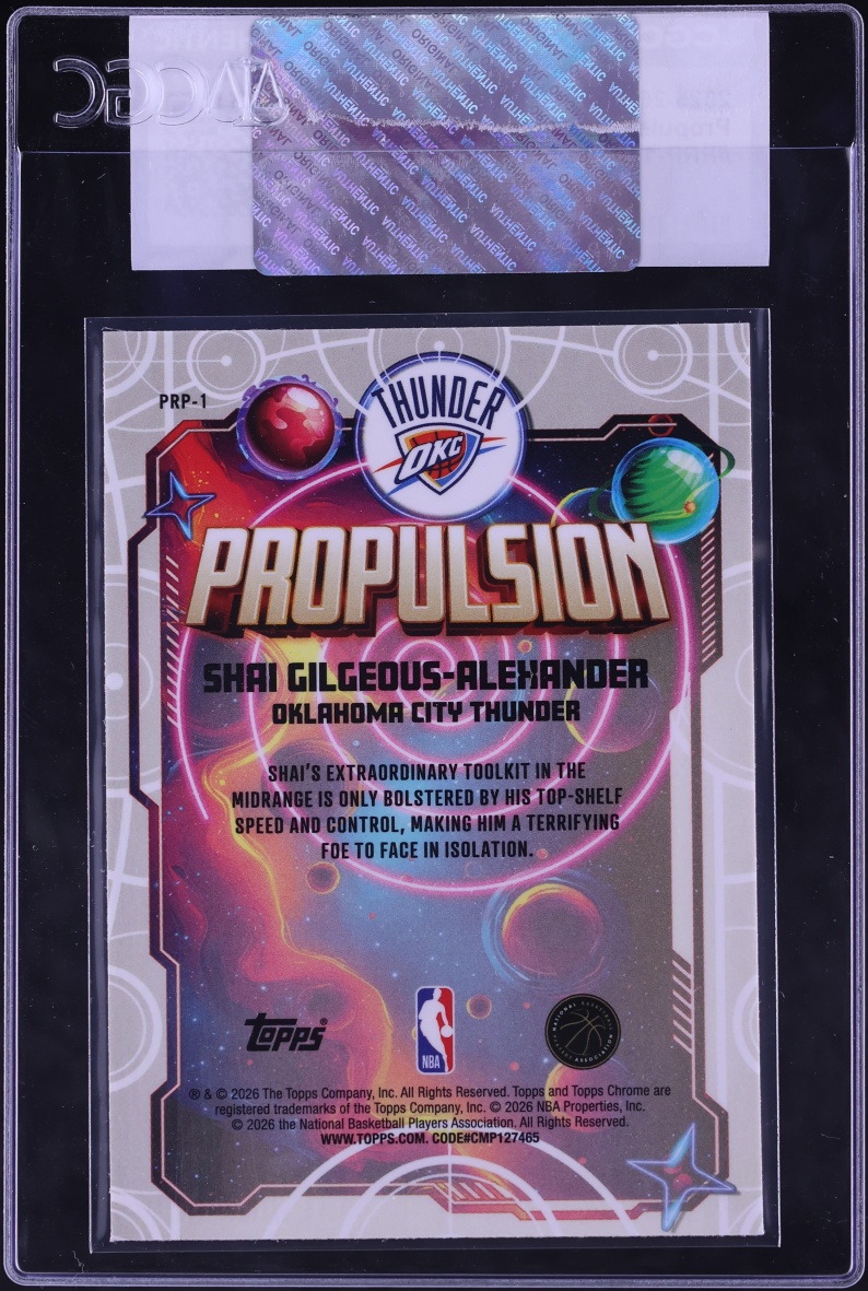 2025 Topps Chrome Cosmic Propulsion Shai Gilgeous-Alexander #PRP-1 CGC AUTH