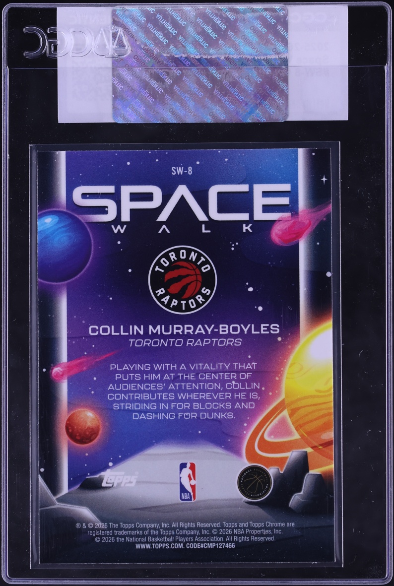2025 Topps Chrome Cosmic Space Walk Collin Murray-Boyles ROOKIE #SW-8 CGC AUTH