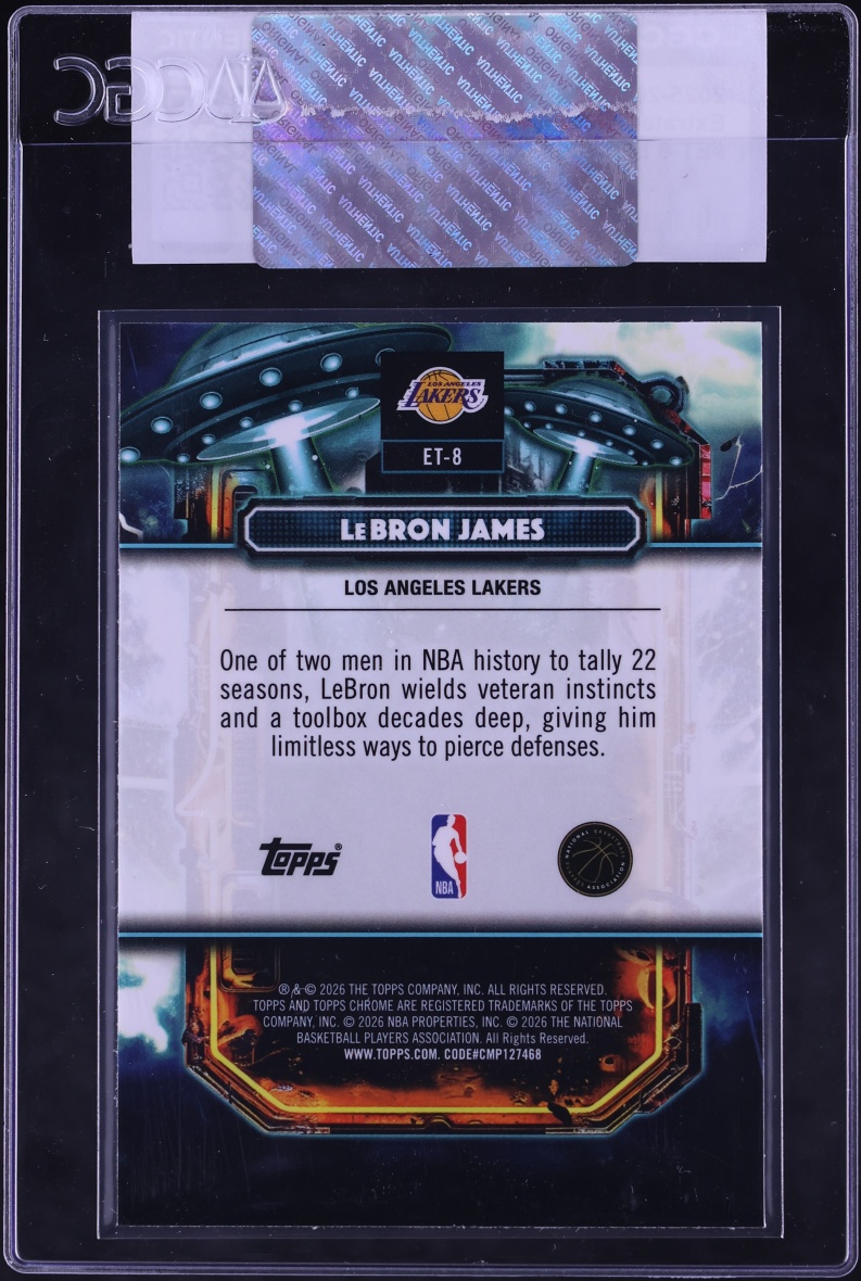 2025 Topps Chrome Cosmic Extraterrestrial Talent LeBron James #ET-8 CGC AUTH