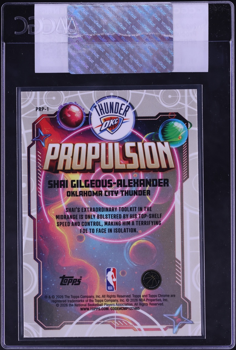 2025 Topps Chrome Cosmic Propulsion Shai Gilgeous-Alexander #PRP-1 CGC AUTH