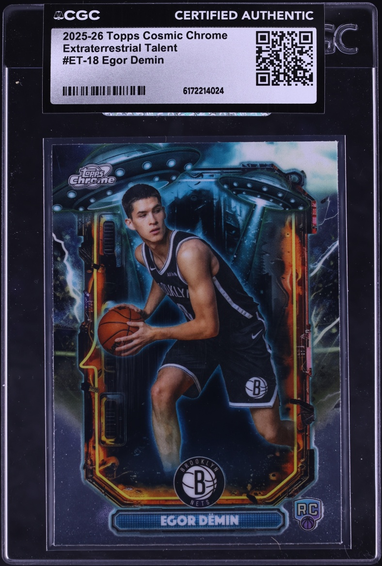 2025 Topps Chrome Cosmic Extraterrestrial Talent Egor Demin ROOKIE #ET-18 CGC AUTH