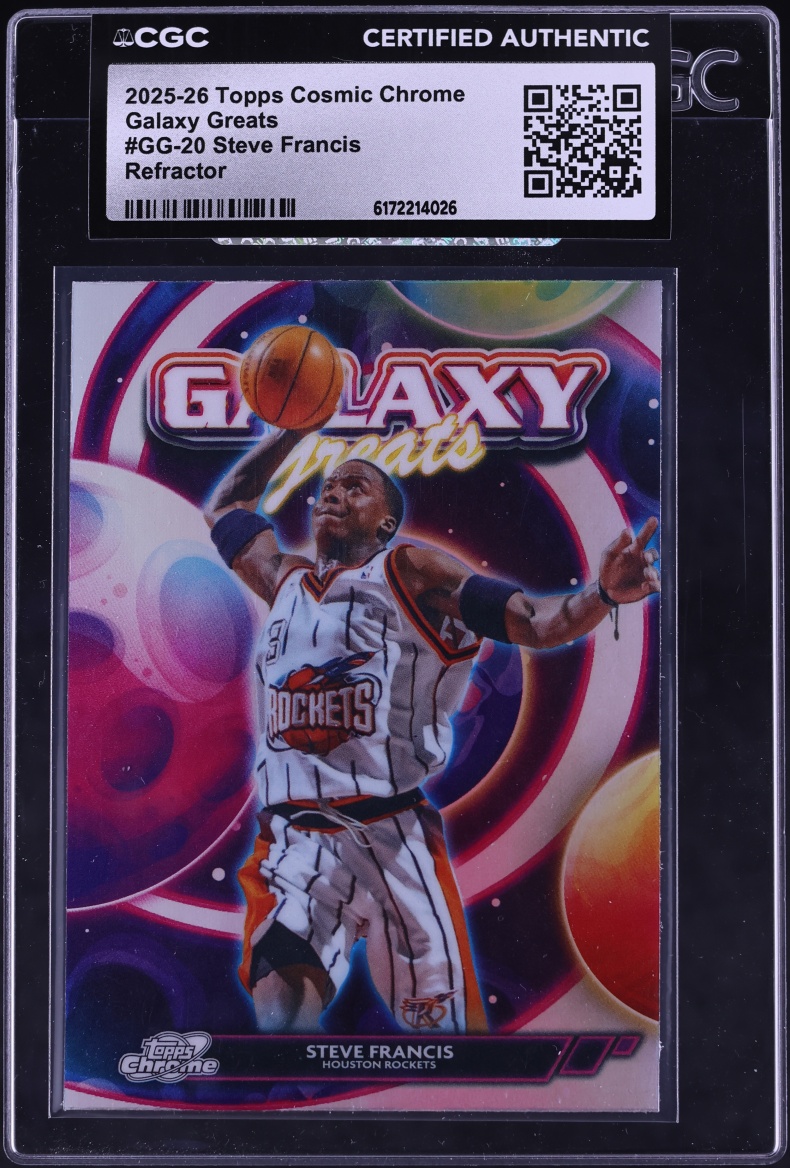 2025 Topps Chrome Cosmic Galaxy Greats Refractor Steve Francis #GG-20 CGC AUTH