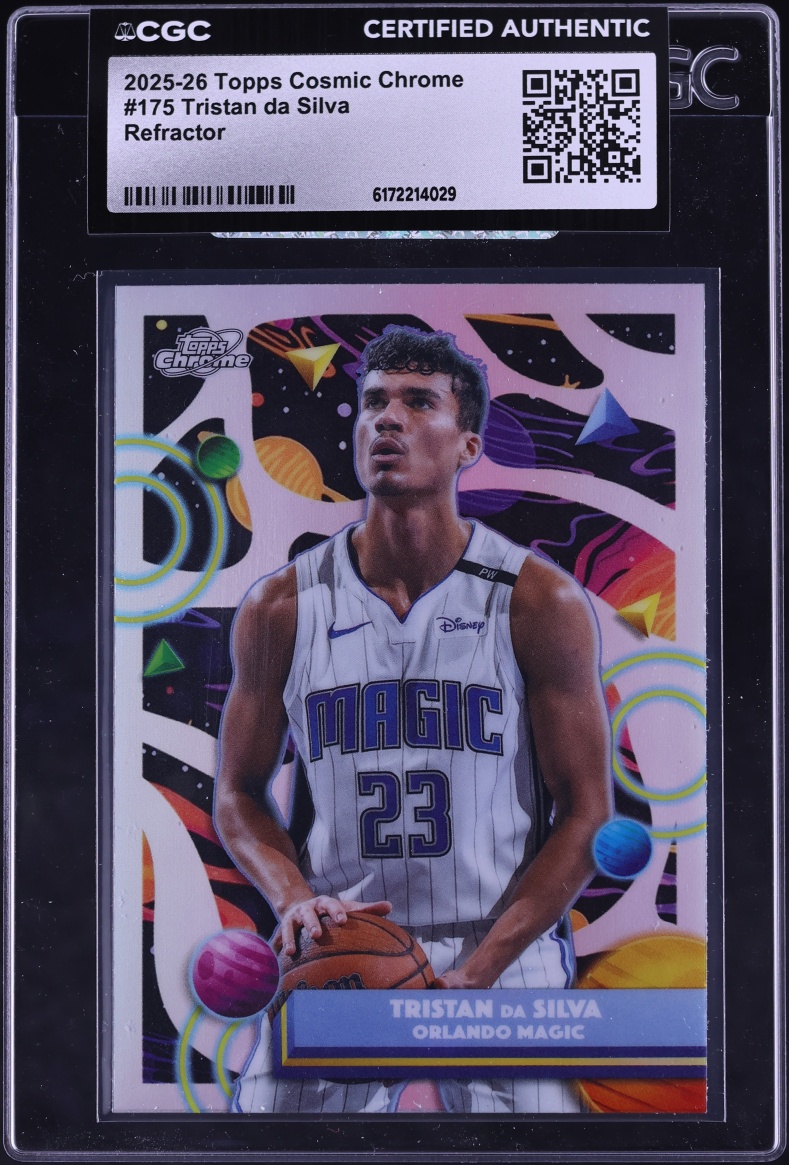 2025 Topps Chrome Cosmic Refractor Tristan Da Silva #175 CGC AUTH
