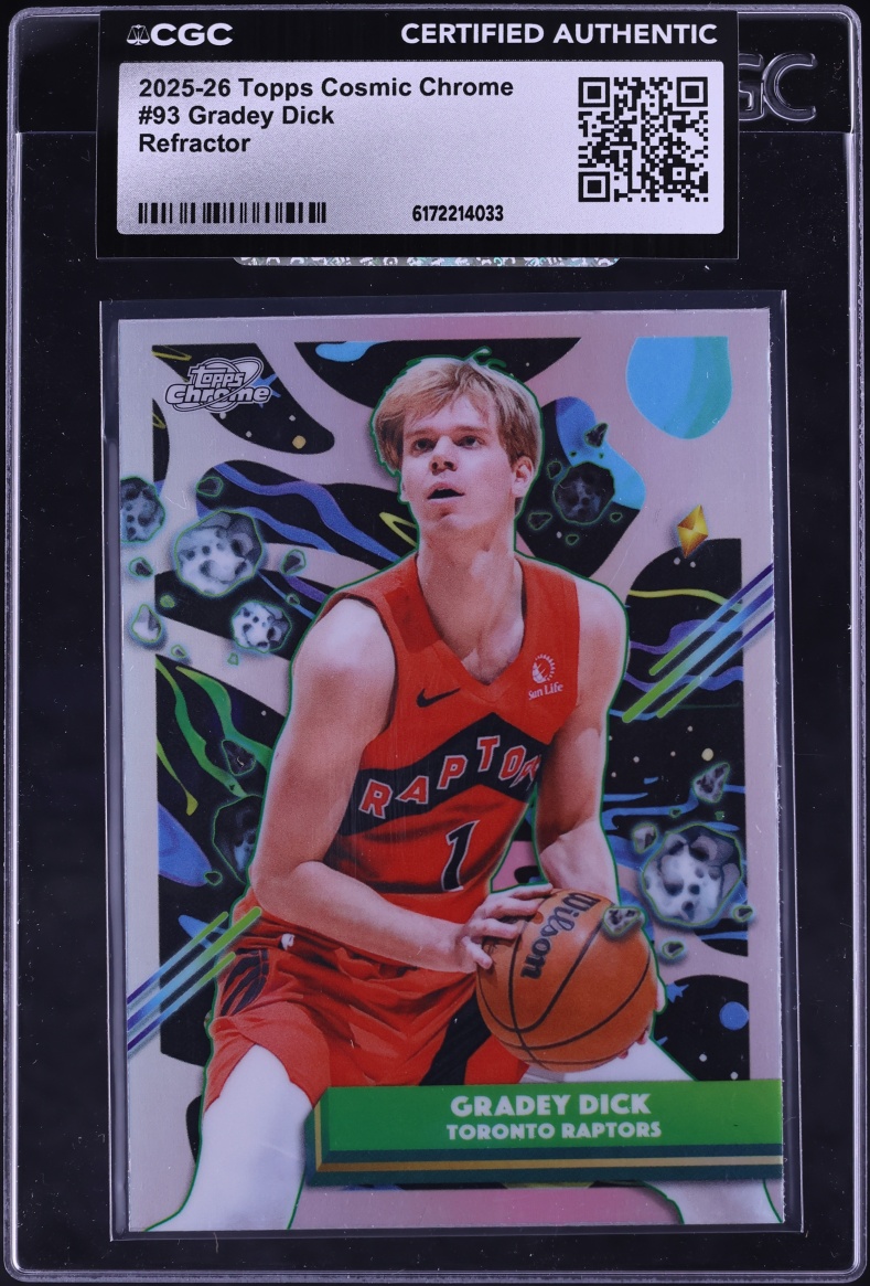 2025 Topps Chrome Cosmic Refractor Gradey Dick #93 CGC AUTH