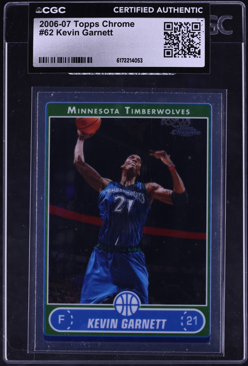2006 Topps Chrome Kevin Garnett #62 CGC AUTH