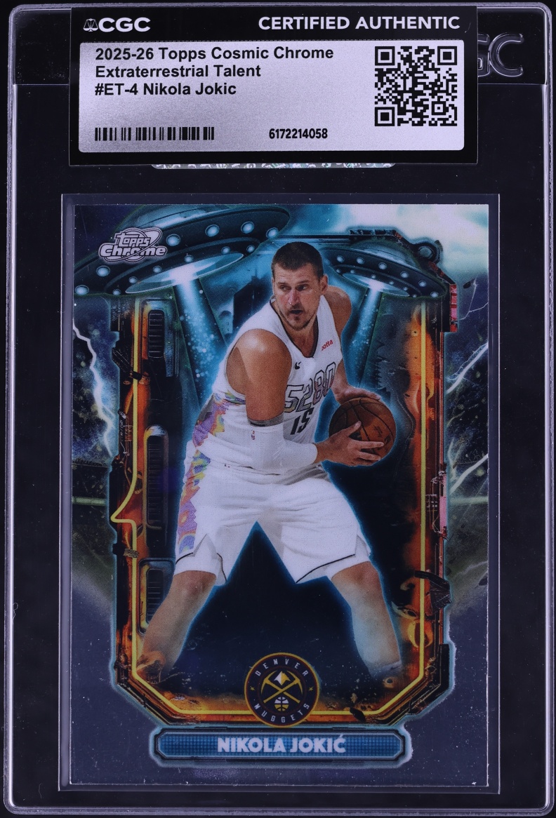 2025 Topps Chrome Cosmic Extraterrestrial Talent Nikola Jokic #ET-4 CGC AUTH