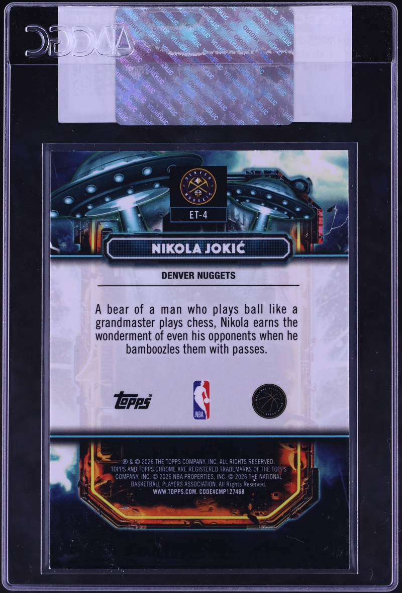 2025 Topps Chrome Cosmic Extraterrestrial Talent Nikola Jokic #ET-4 CGC AUTH