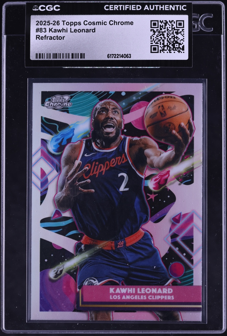2025 Topps Chrome Cosmic Refractor Kawhi Leonard #83 CGC AUTH