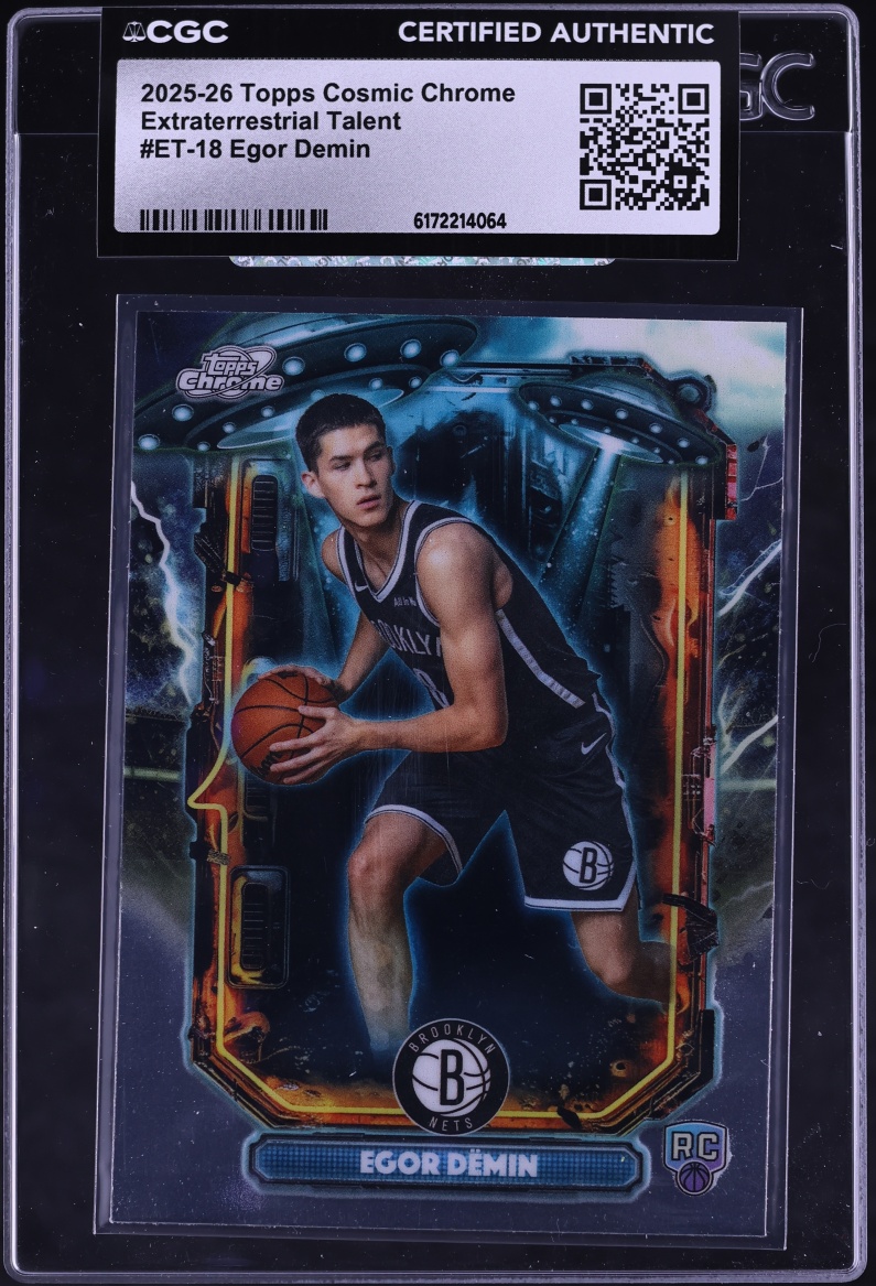 2025 Topps Chrome Cosmic Extraterrestrial Talent Egor Demin ROOKIE #ET-18 CGC AUTH