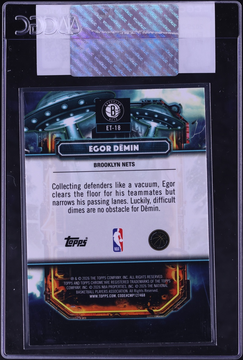 2025 Topps Chrome Cosmic Extraterrestrial Talent Egor Demin ROOKIE #ET-18 CGC AUTH
