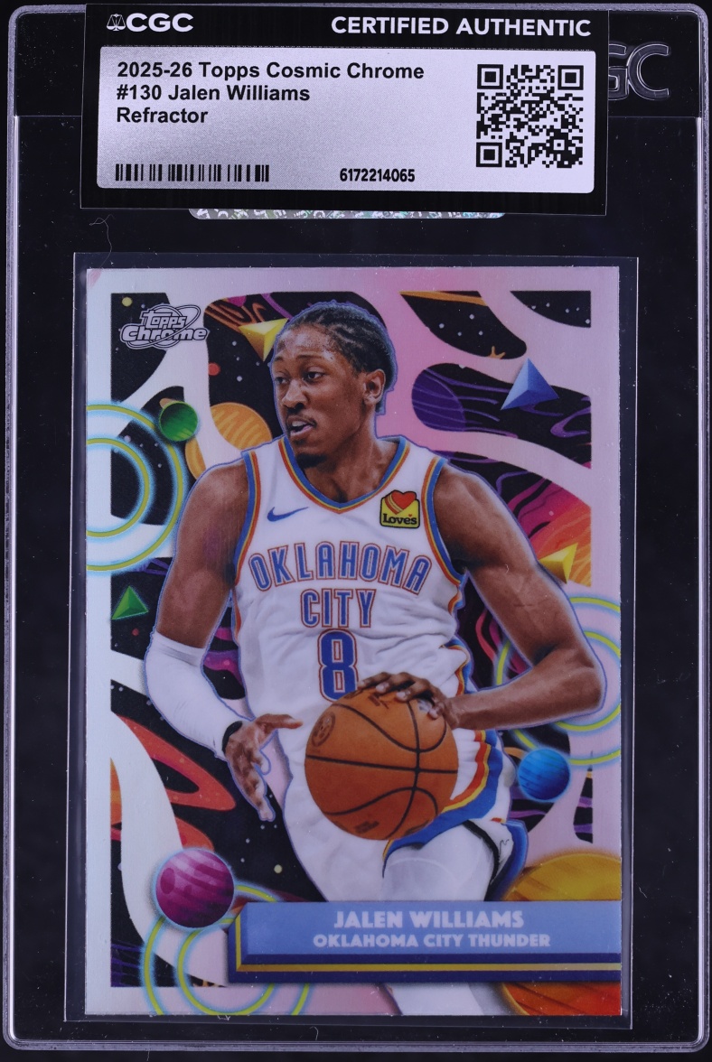 2025 Topps Chrome Cosmic Refractor Jalen Williams #130 CGC AUTH