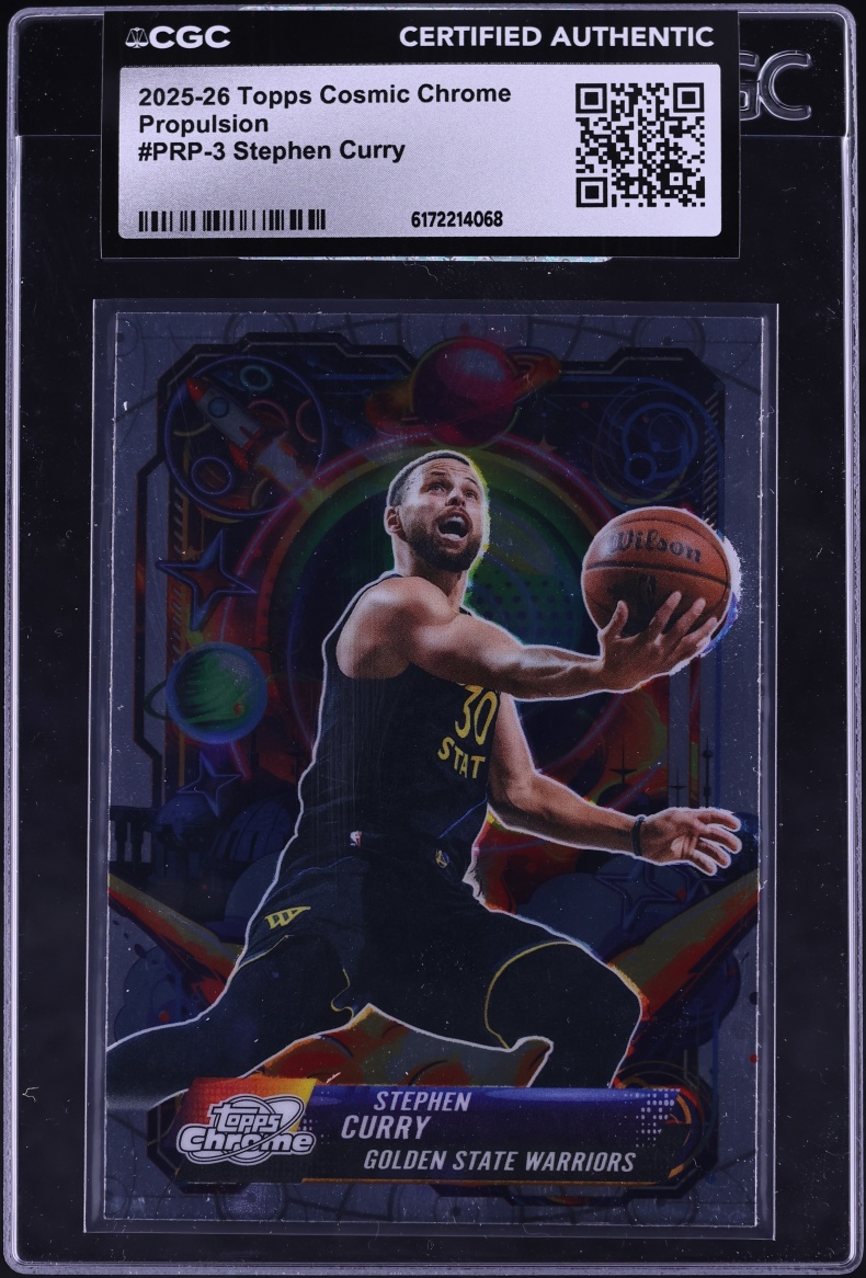 2025 Topps Chrome Cosmic Propulsion Stephen Curry #PRP-3 CGC AUTH