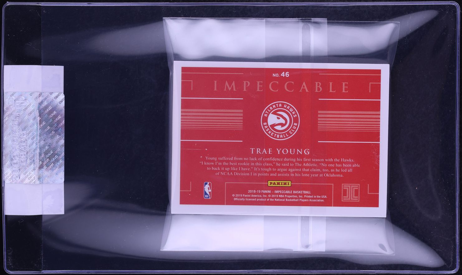 2018 Panini Impeccable Silver NBA Logo Trae Young /22 #46 CGC AUTH