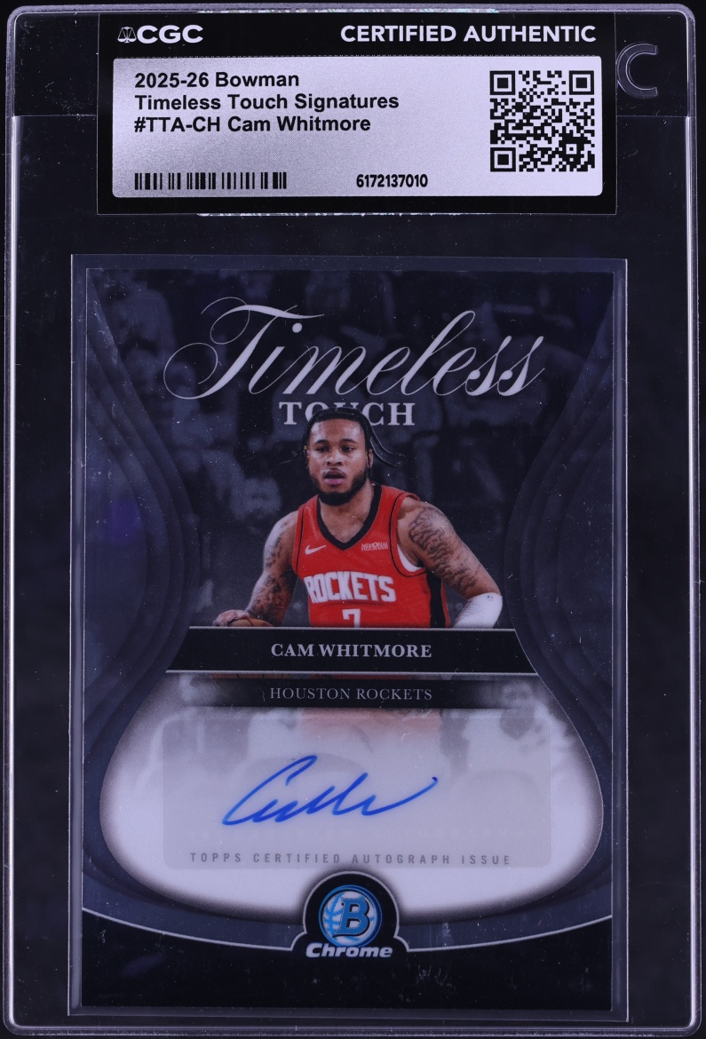 2025 Bowman Chrome Timeless Touch Cam Whitmore AUTO #TTA-CH CGC AUTH