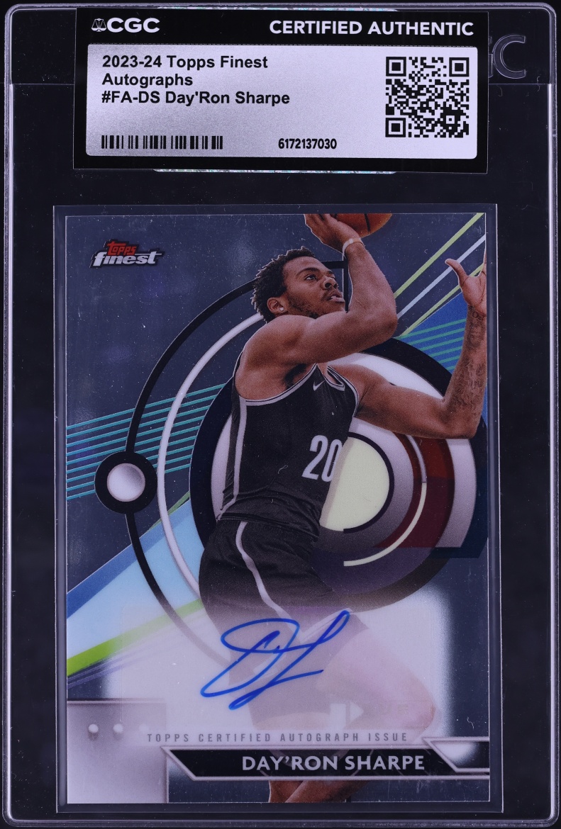 2023 Finest Basketball Day'Ron Sharpe AUTO #FA-DS CGC AUTH