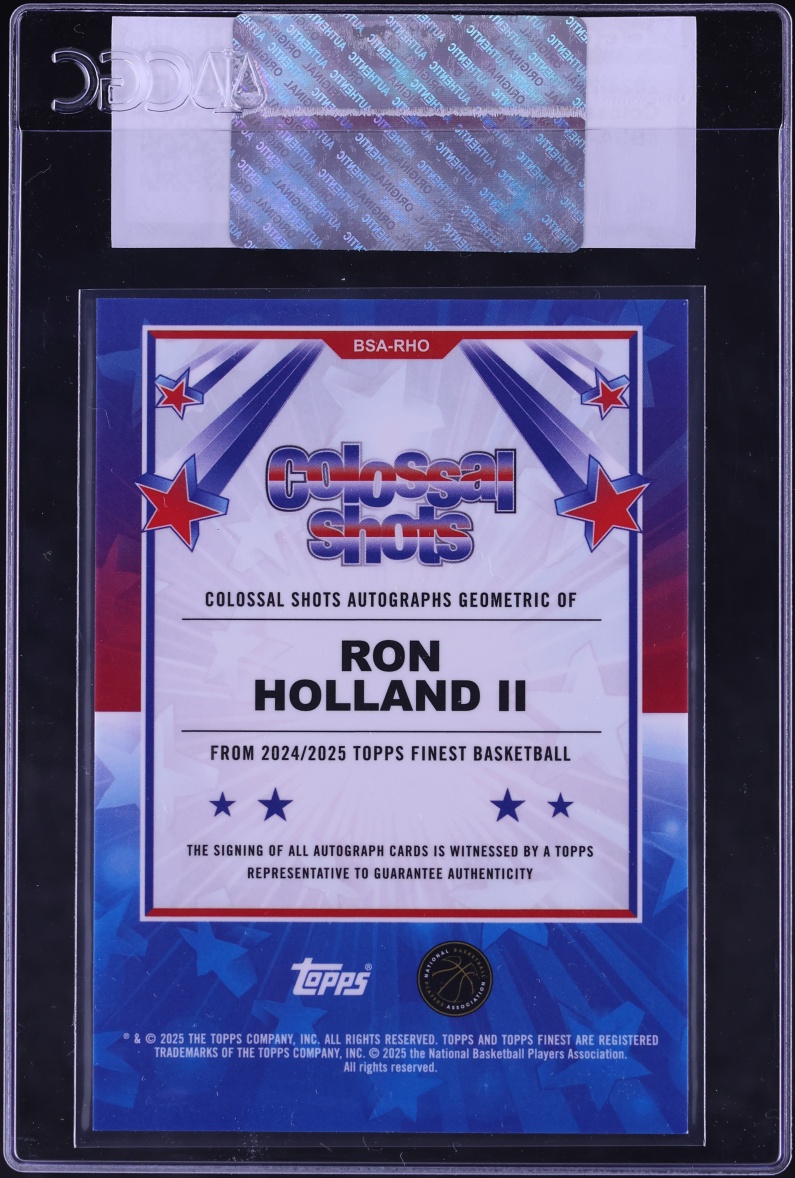 2024 Finest Colossal Shots Ron Holland II ROOKIE AUTO #BSA-RHO CGC AUTH