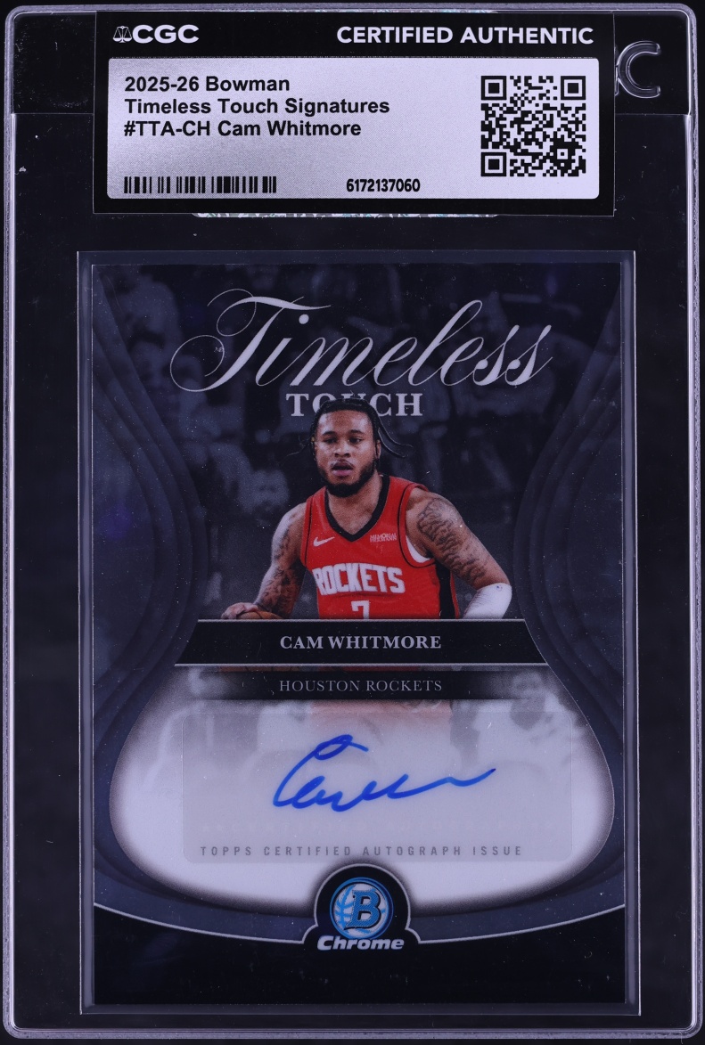 2025 Bowman Chrome Timeless Touch Cam Whitmore AUTO #TTA-CH CGC AUTH