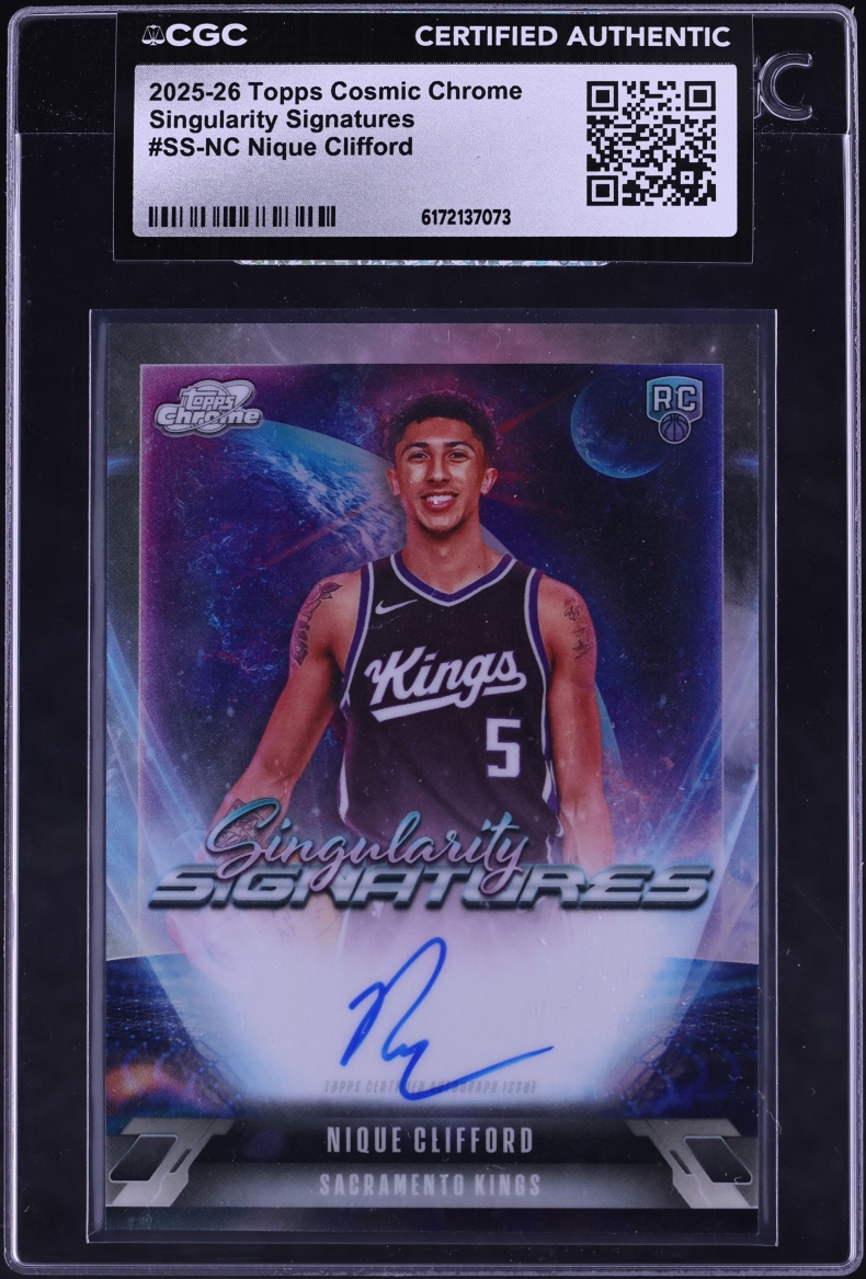 2025 Topps Chrome Cosmic Singularity Nique Clifford ROOKIE AUTO #SS-NC CGC AUTH