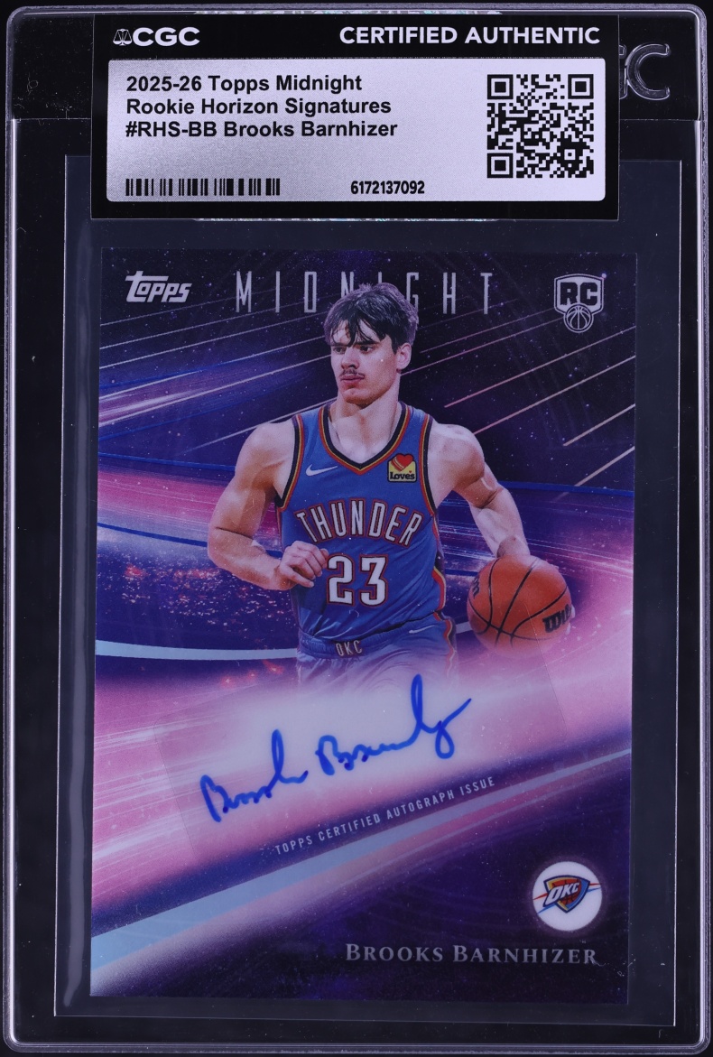 2025 Topps Midnight Horizon Signatures Brooks Barnhizer ROOKIE AUTO #RHS-BB CGC AUTH