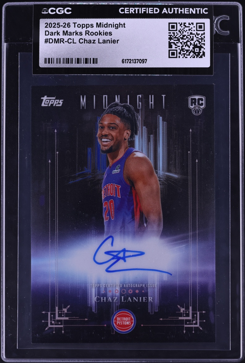 2025 Topps Midnight Dark Marks Chaz Lanier ROOKIE AUTO #DMR-CL CGC AUTH