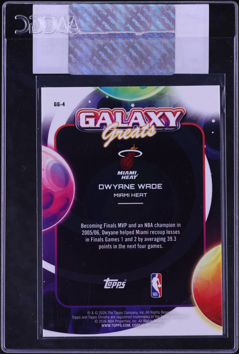 2025 Topps Chrome Cosmic Galaxy Greats Dwyane Wade #GG-4 CGC AUTH