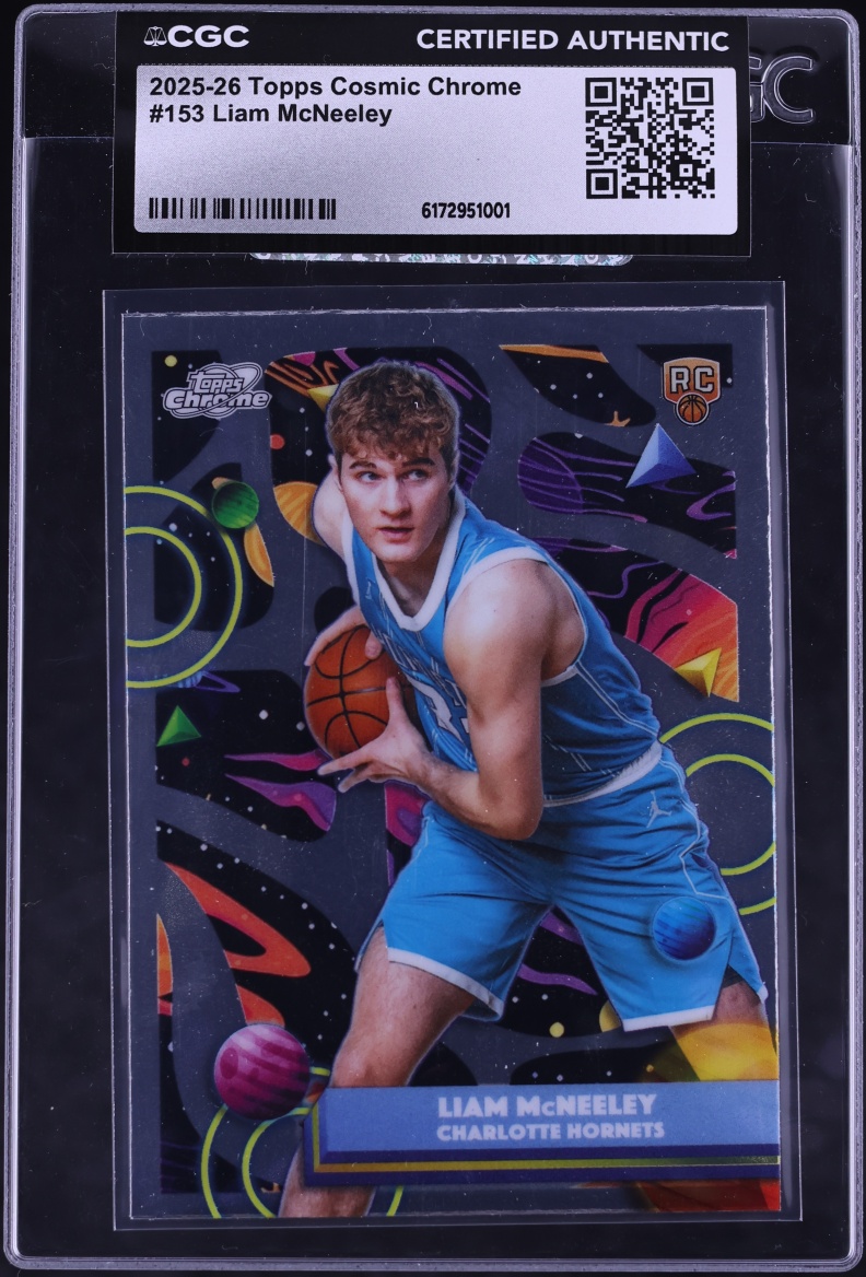 2025 Topps Cosmic Chrome Liam McNeeley ROOKIE #153 CGC AUTH
