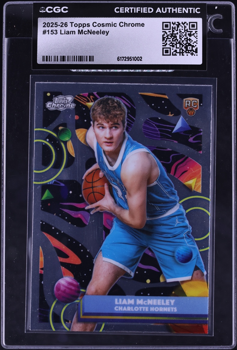 2025 Topps Cosmic Chrome Liam McNeeley ROOKIE #153 CGC AUTH