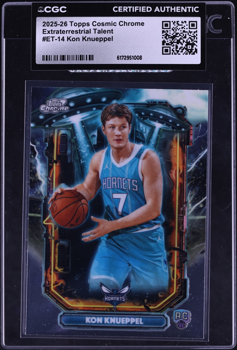 2025 Topps Cosmic Chrome Extraterrestrial Talent Kon Knueppel ROOKIE #ET-14 CGC AUTH