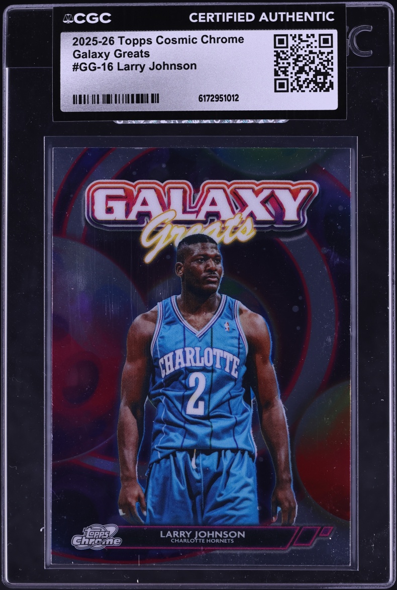 2025 Topps Cosmic Chrome Galaxy Greats Larry Johnson #GG-16 CGC AUTH
