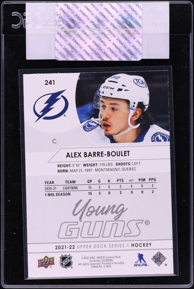 2021 Upper Deck Young Guns Alex Barre-Boulet ROOKIE #241 CGC AUTH